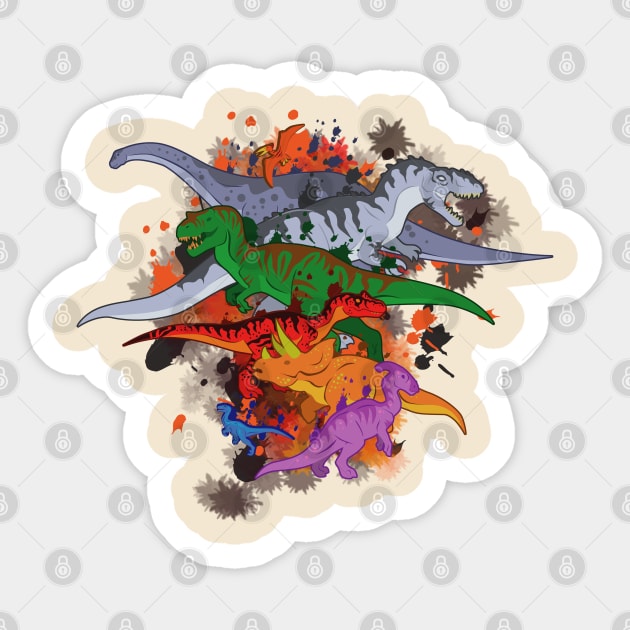 Dinosaurs Sticker by SakuraDragon